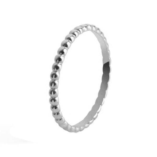 FJ0519 925 Sterling Silver Mini Gold Ball Ring