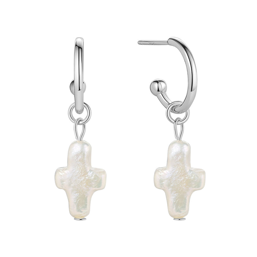 FE1772 925 Sterling Silver Freshwater Pearl Earrings