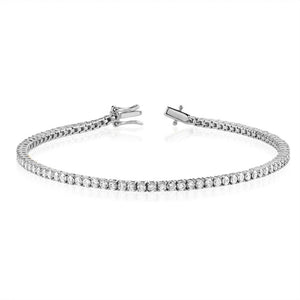 FS0123 925 Sterling Silver Diamond Tennis Bracelet