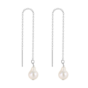 FE1724 925 Sterling Silver Natural Pearl Earrings