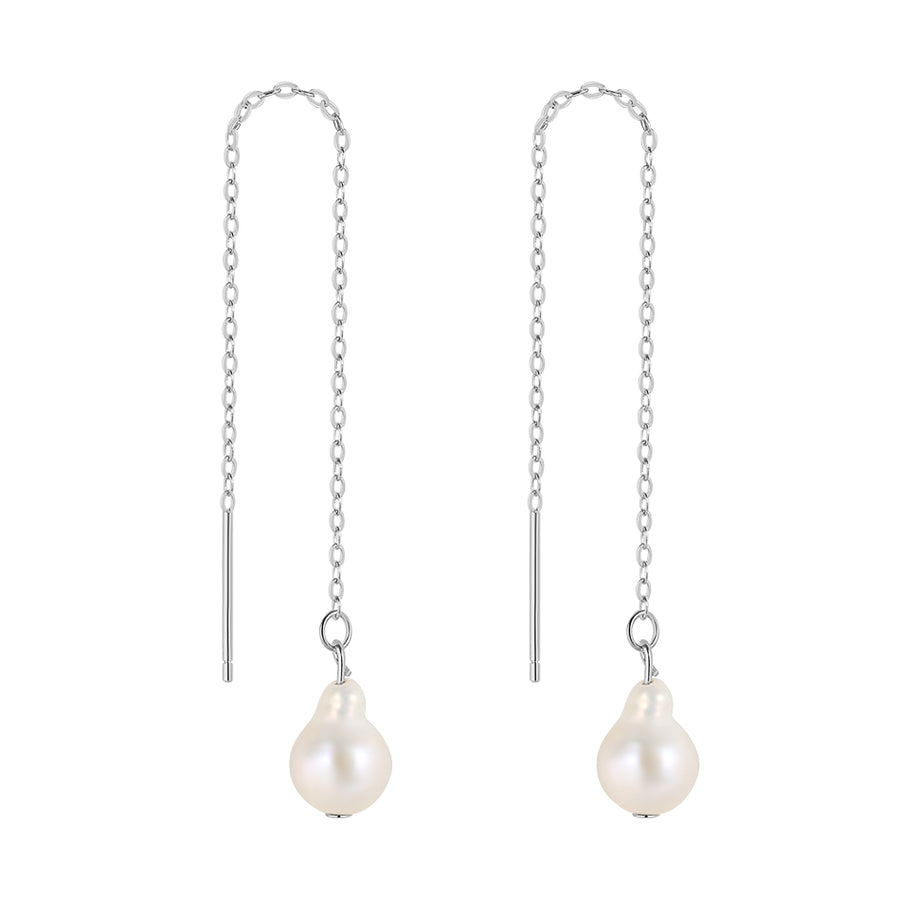 FE1724 925 Sterling Silver Natural Pearl Earrings
