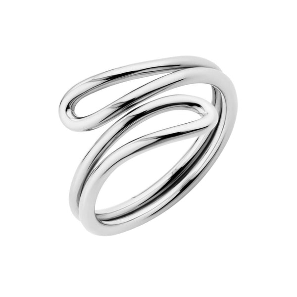 FJ0753 925 Sterling Silver Single Loop Ring
