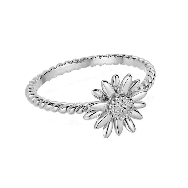 FJ0494 925 Sterling Silver Daisy Flower Ring
