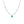 FX0663 925 Sterling Silver Emerald Pear Solitaire Necklace