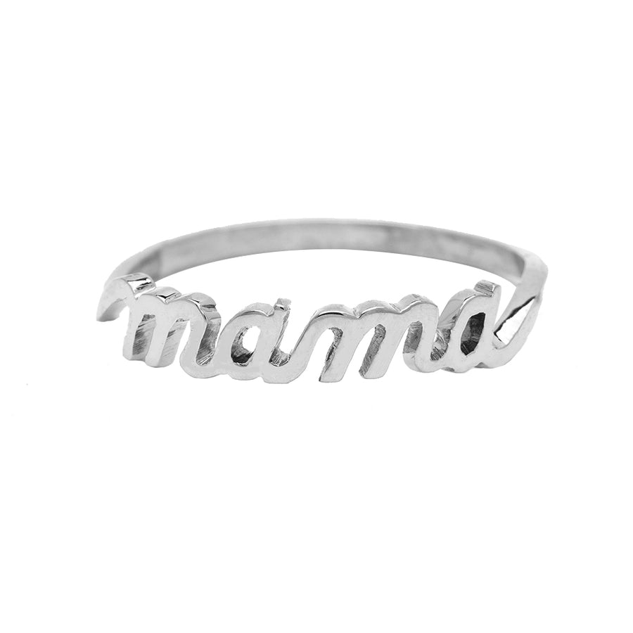FJ0463 925 Sterling Silver MAMA Ring