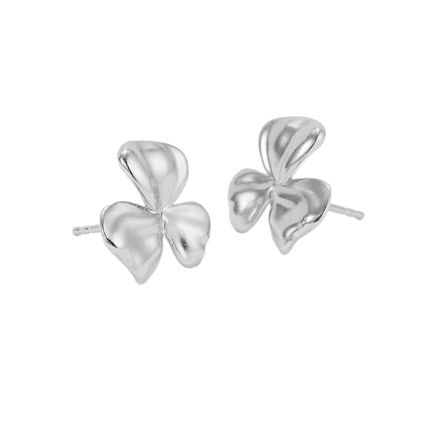 FE1278 925 Sterling Silver Petal Studs Earrings