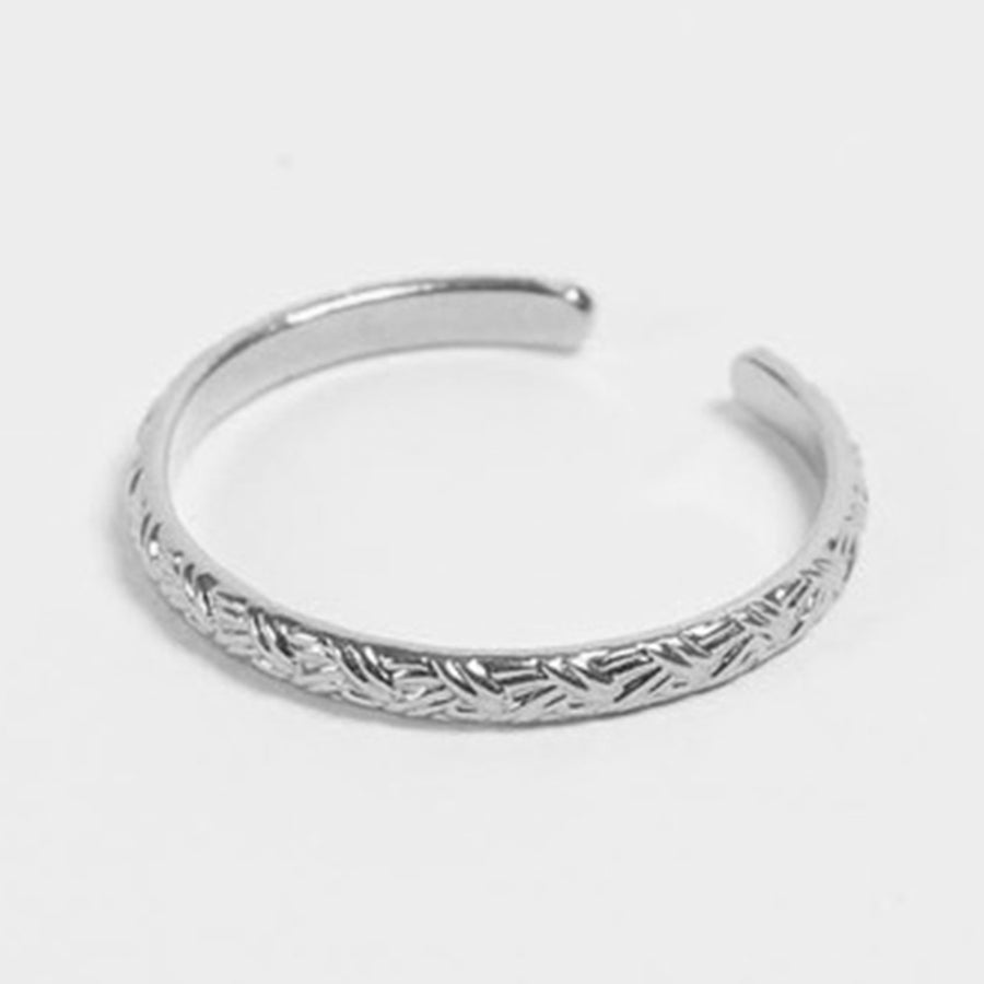 FJ0135 925 Sterling Silver Pattern Ring