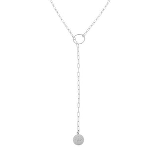 FX0370 925 Sterling Silver Coin Pendant Necklace