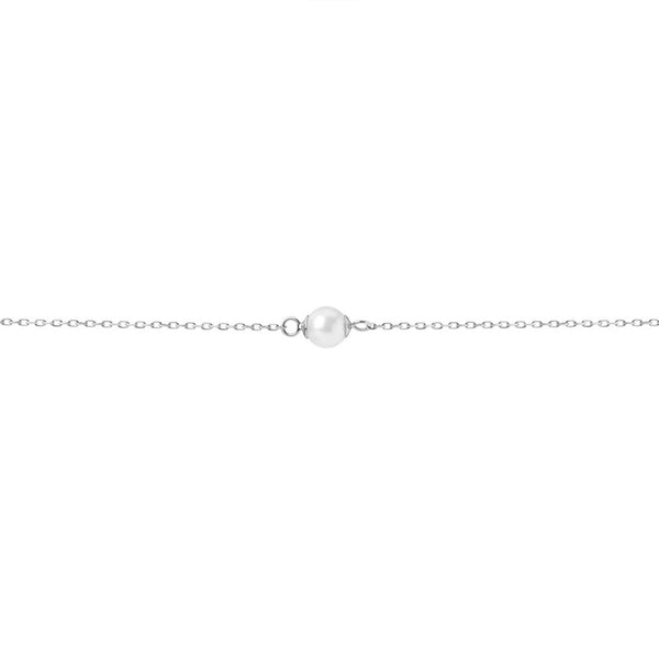 FS0138 925 Sterling Silver Single Pearl Bracelet