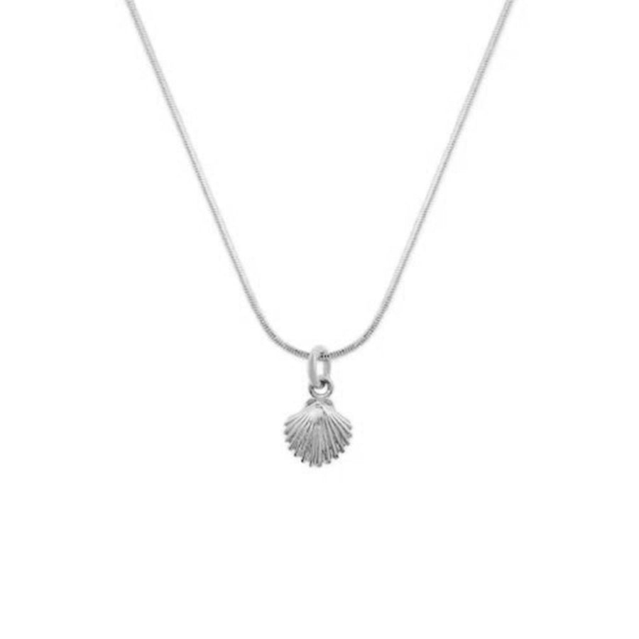FX0333 925 Sterling Silver Mini Shell Pendant Necklace