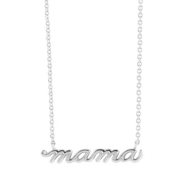 FX0481 925 Sterling Silver Gold mama Necklace