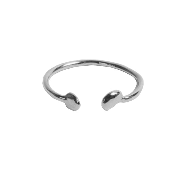 FJ0342 925 Sterling Silver Unique Opening Ring