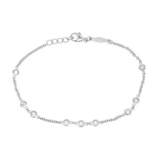FS0184 925 Sterling Silver Unique Diamond Bracelet
