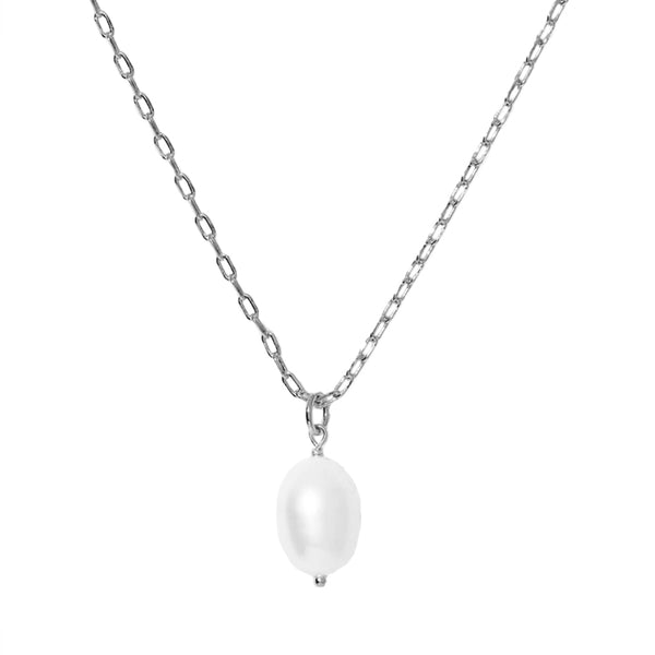 FX0362 925 Sterling Silver Pearl Drop Necklace