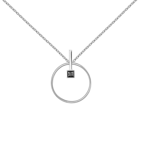FX0102 925 Sterling Silver Gold plated circle necklace