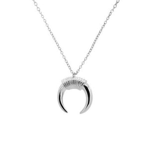 FX0394 925 Sterling Silver OX Hron Pendant Necklace
