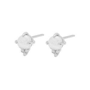 FE1571 925 Sterling Silver Pearl Stud Earrings