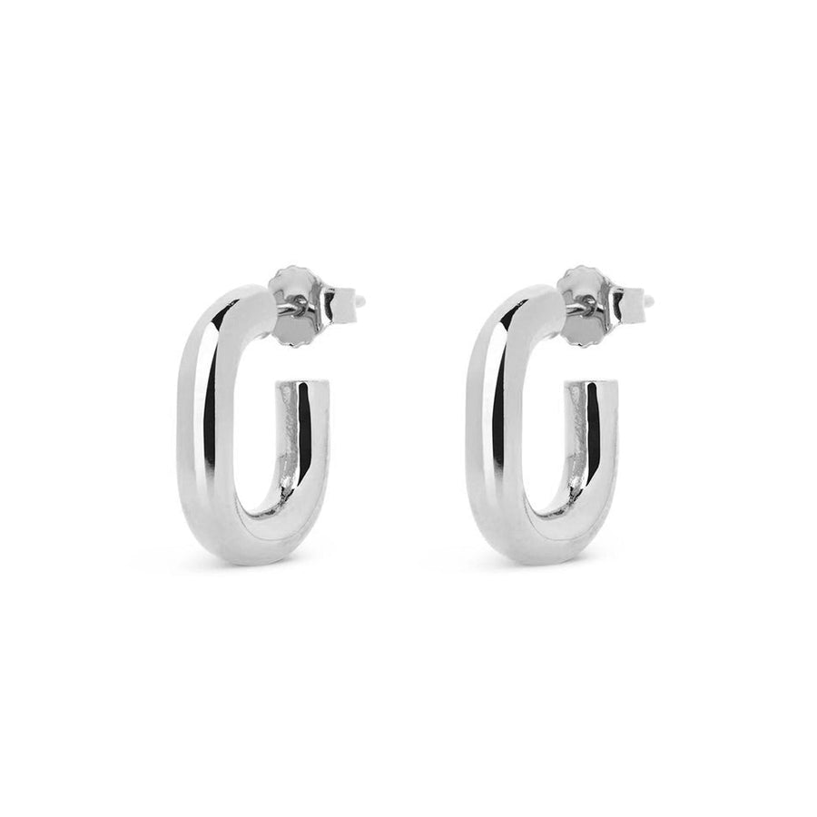 FE1322 925 Sterling Silver Pipe Gold Stud Earrings