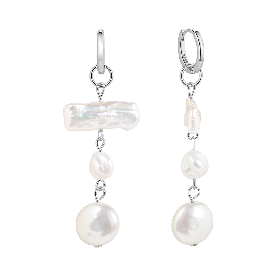 FE1775 925 Sterling Silver Natural Pearl Earrings