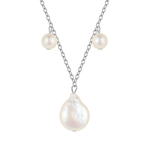 FX0692 925 Sterling Silver Freshwater Pearl Necklace