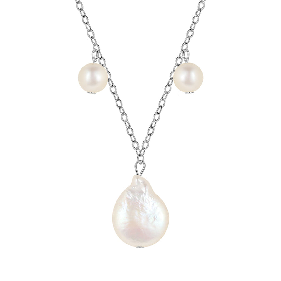 FX0692 925 Sterling Silver Freshwater Pearl Necklace