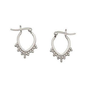FE0923 925 Sterling Silver Ethnic Hoop Earrings