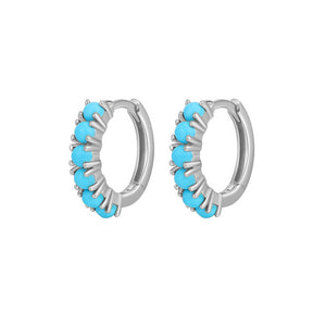 FE1676 Turquoise Hoop Earring