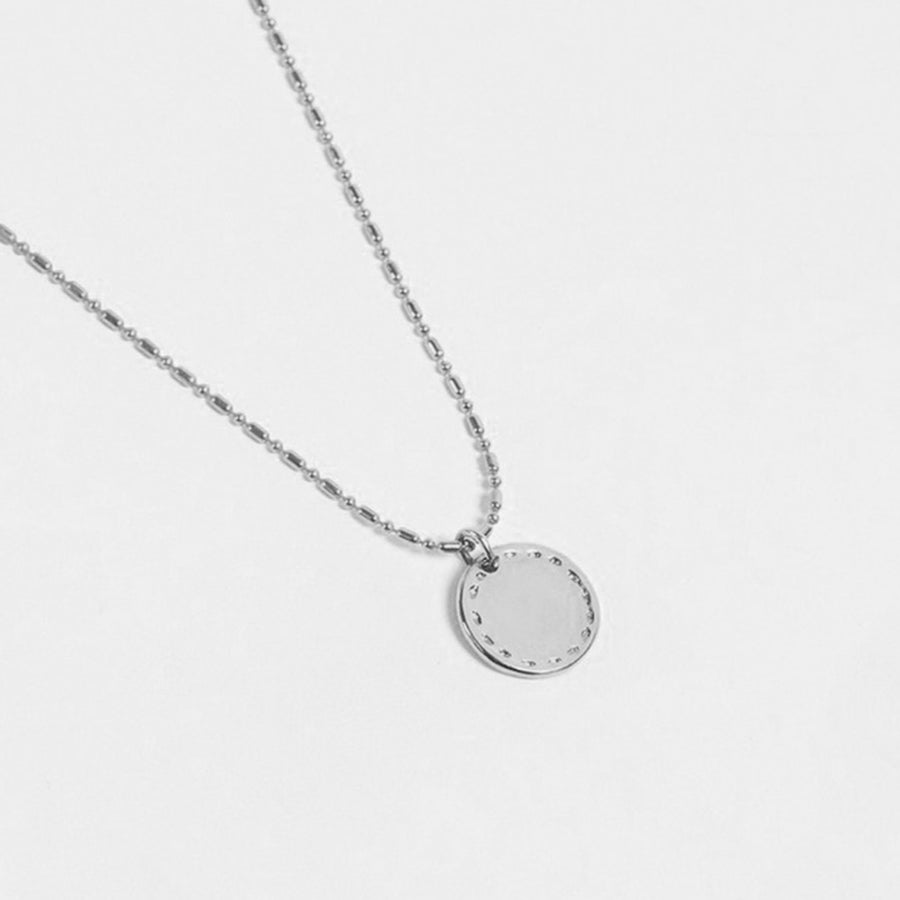 FX0163 925 Sterling Silver Coin Pendant Necklace