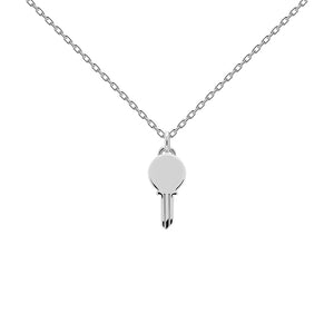 FX0398 925 Sterling Silver Key Pendant Necklace
