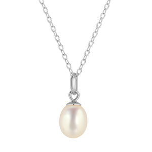 FX0688 925 Sterling Silver Natural Pearl Necklace