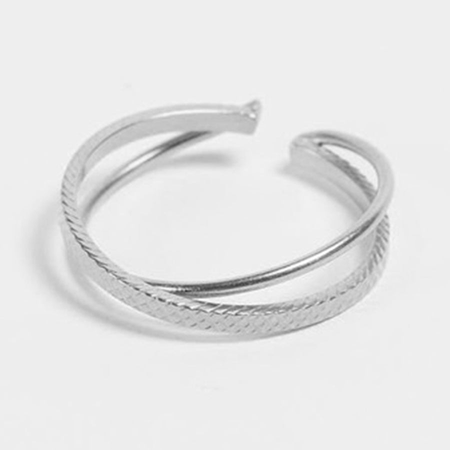 FJ0134 925 Sterling Silver X shape Ring